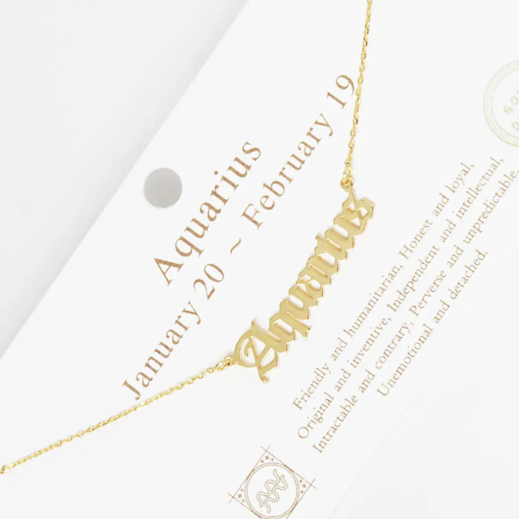 Gold-Dipped Zodiac Fashion Necklaces