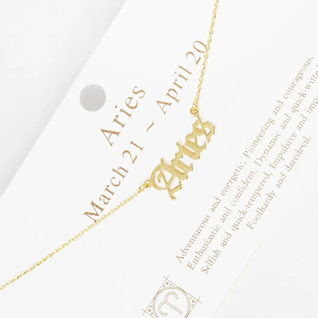 Gold-Dipped Zodiac Fashion Necklaces