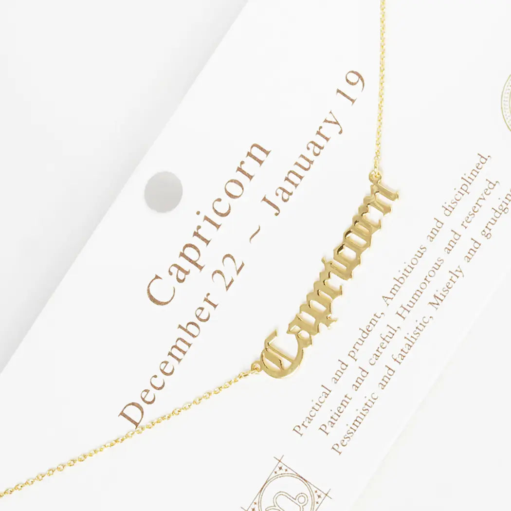 Gold-Dipped Zodiac Fashion Necklaces