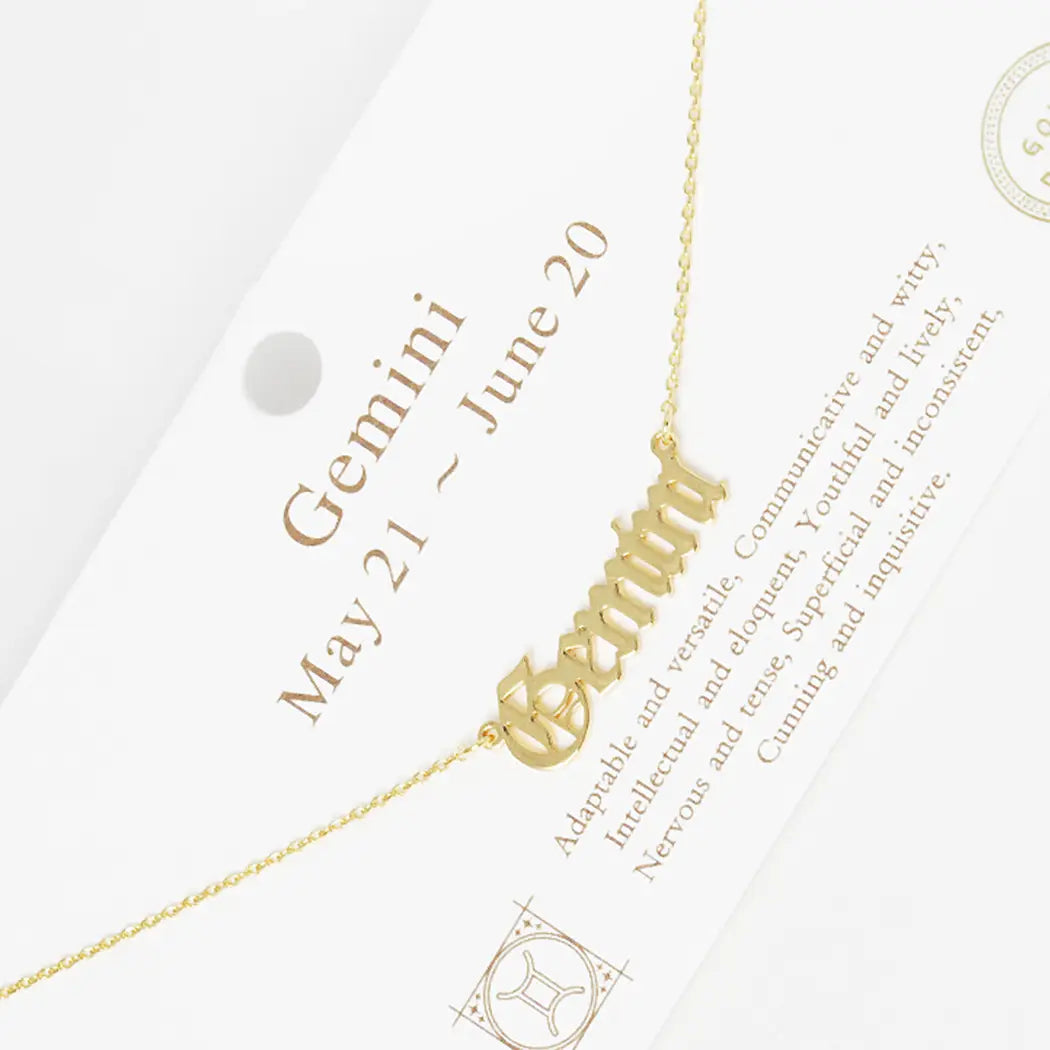 Gold-Dipped Zodiac Fashion Necklaces
