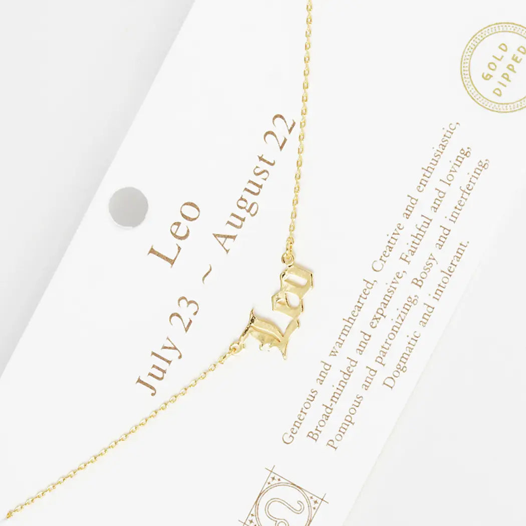 Gold-Dipped Zodiac Fashion Necklaces