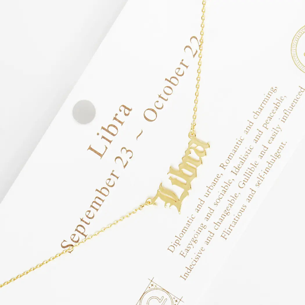 Gold-Dipped Zodiac Fashion Necklaces