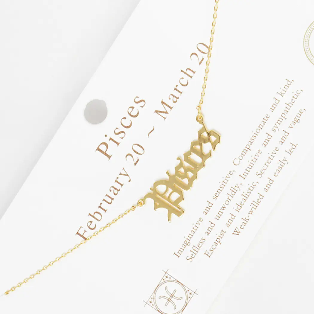 Gold-Dipped Zodiac Fashion Necklaces