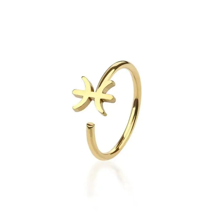 Zodiac Symbol Nose Hoop Ring