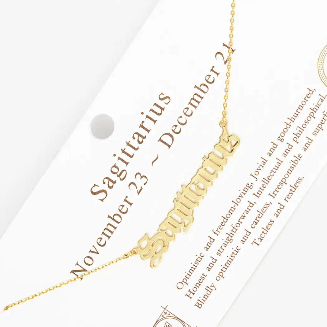 Gold-Dipped Zodiac Fashion Necklaces