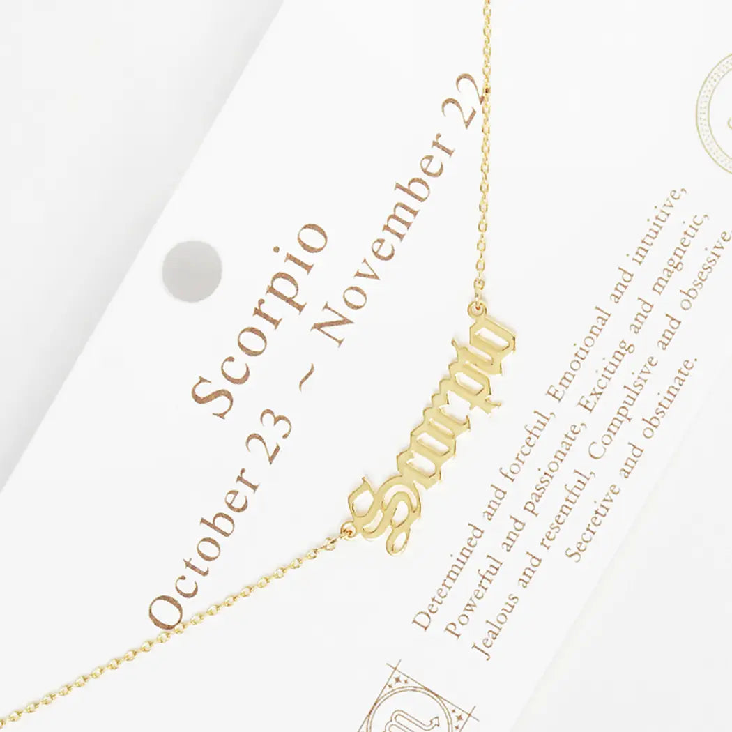 Gold-Dipped Zodiac Fashion Necklaces