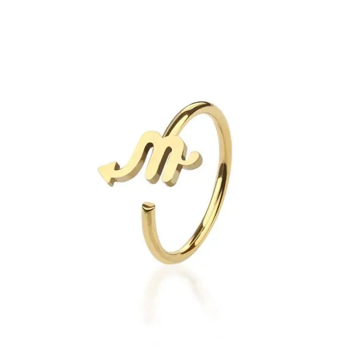 Zodiac Symbol Nose Hoop Ring