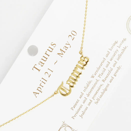 Gold-Dipped Zodiac Fashion Necklaces