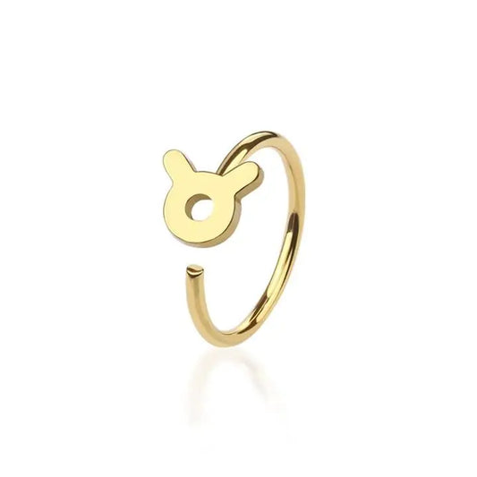 Zodiac Symbol Nose Hoop Ring