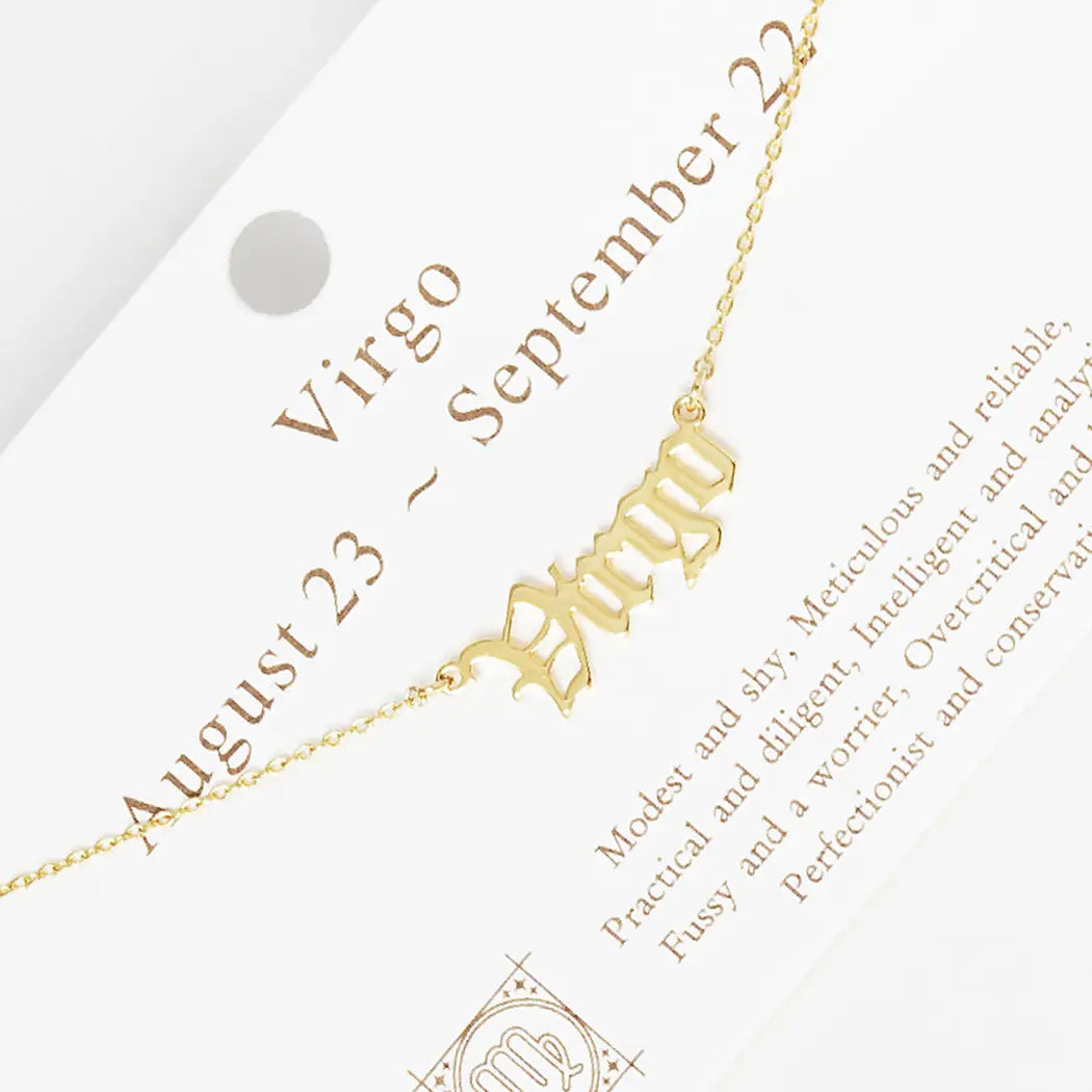 Gold-Dipped Zodiac Fashion Necklaces