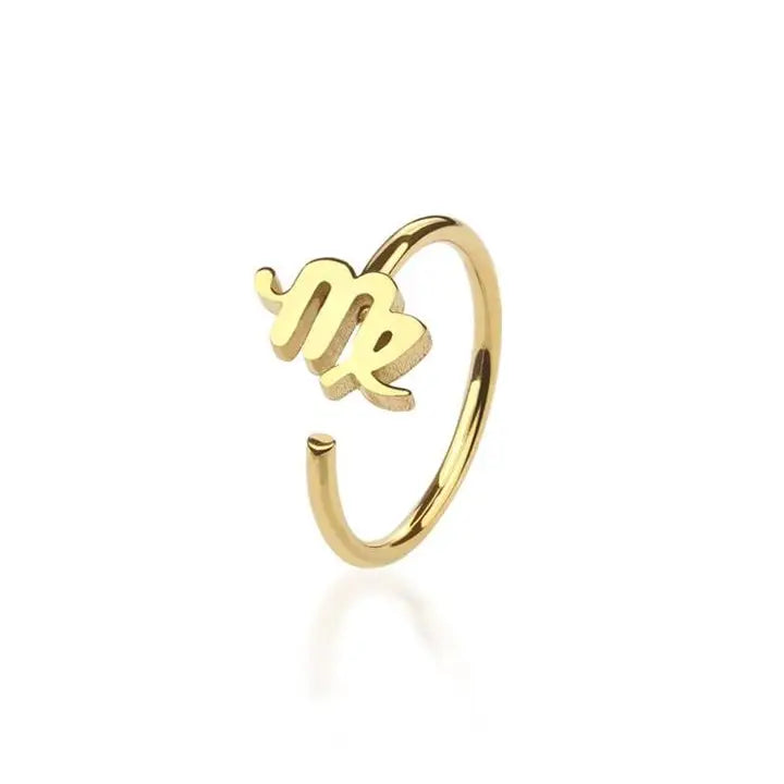 Zodiac Symbol Nose Hoop Ring