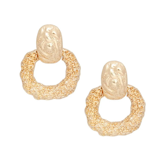 Feel Me- Textured Drop Earrings